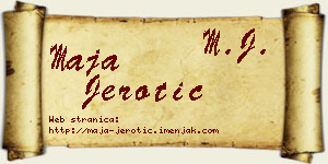 Maja Jerotić vizit kartica